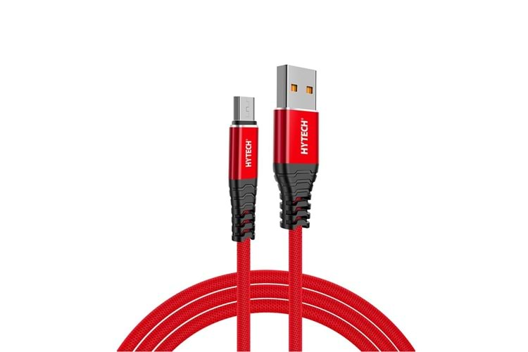 Hytech HY-X210 3A Micro Usb 1m Kırmızı Data + Sarj Kablosu