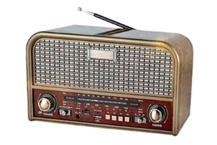 Everton RT-715 Bluetooth-USB-SD-FM Şarjlı Nostaljik Radyo Led Fener Özellikli