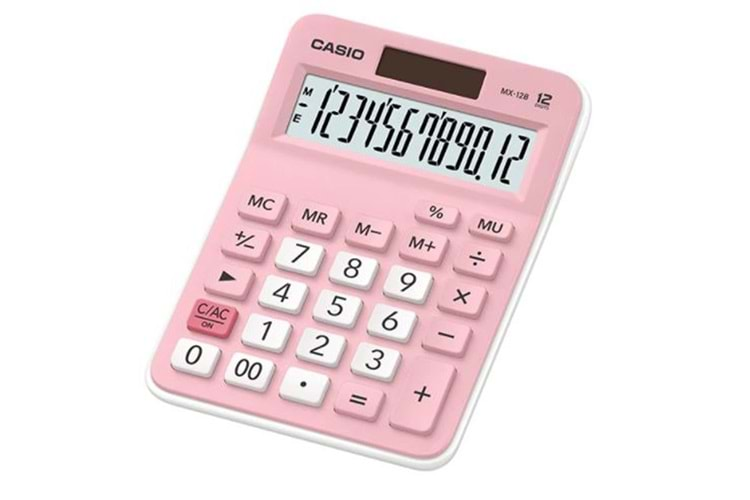 Casio MX-12B-PK Pembe 12 Hane Masa Üstü Hesap Makinesi