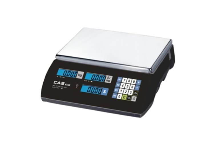 CAS ER JR 15KG LCD Ekran Boyunsuz Fiyat Hesaplamalı Terzai