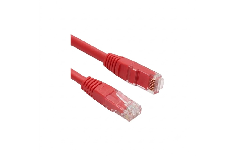 ODS 0.3m CAT6 Utp LSZH Saf Bakır Kırmızı Patch Kablo (10'lu Paket)