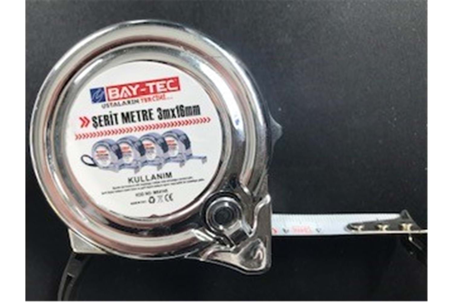 Bay-Tec Mk4145 3Mt 16MM Krom Şerit Metre 