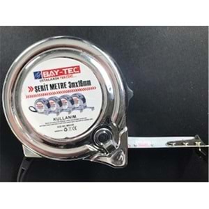 Bay-Tec Mk4145 3Mt 16MM Krom Şerit Metre 