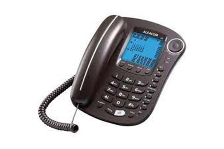 ALFACOM 460 Siyah Ekranlı Arayan Numarayı Gösteren Kablolu Telefon