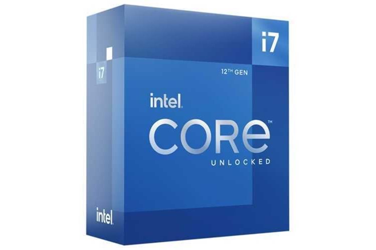 Intel Alder Lake Core i7 12700K 3.6Ghz 1700P 25Mb Box (Fansız) (125W) 12.Nesil Kutulu Box İşlemci