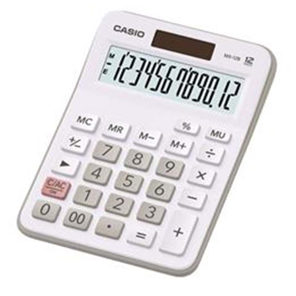 Casio MX-12B-WE Beyaz 12 Hane Masa Üstü Hesap Makinesi