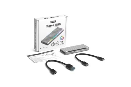 Dark DK-AC-DSEM5 USB 3.2 Gen2 Type C - M.2 NVMe & NGFF SATA SSD RGB LEDLİ Disk Kutusu