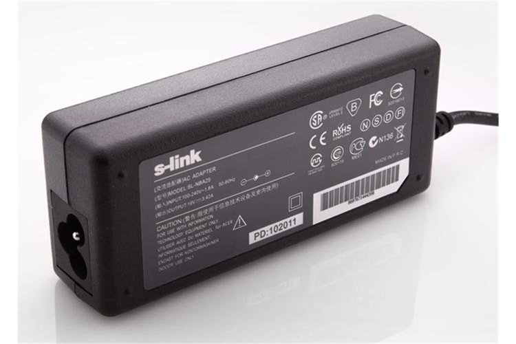 S-link SL-NBA25 19V 3.42A 5.5-1.75 ACER Aspire Notebook Adaptör
