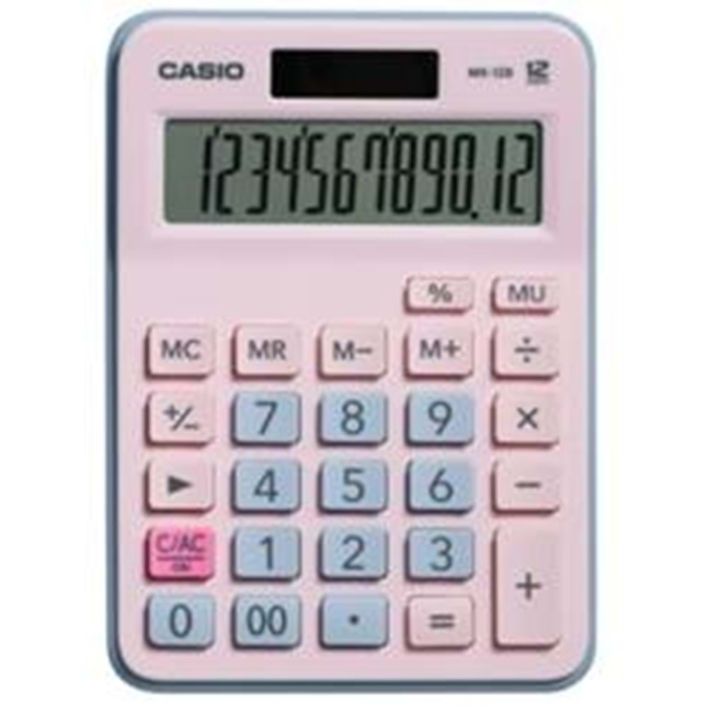 Casio MX-12B-PKLB Açık Pembe+Açık Mavi 12 Hane Masa Üstü Hesap Makinesi