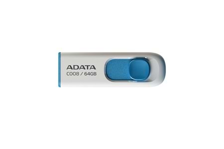 Adata C008-64GB 64GB USB2.0 Classic (White + Blue) Flash Bellek