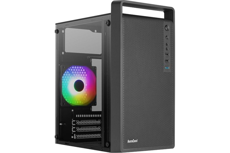 Aerocool AE-CS109G500 CS-109 500W 1x120mm FRGB USB 3.0 Micro ATX-Mini ITX Siyah Kasa