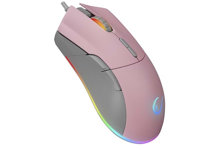Rampage SMX-R21 COMPACT Usb Beyaz-Gri RGB Işıklı+Macro 7200dpi - 1000hz Gaming Oyuncu Mouse