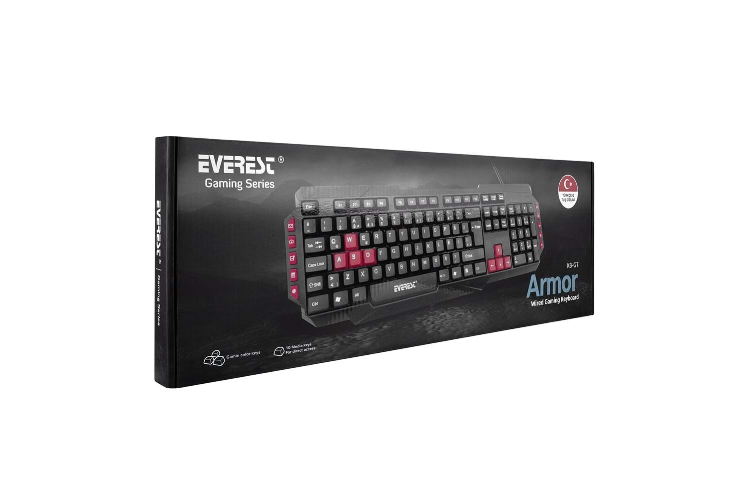 Everest KB-G7 ARMOR Siyah USB Q Gaming Oyuncu Klavyesi