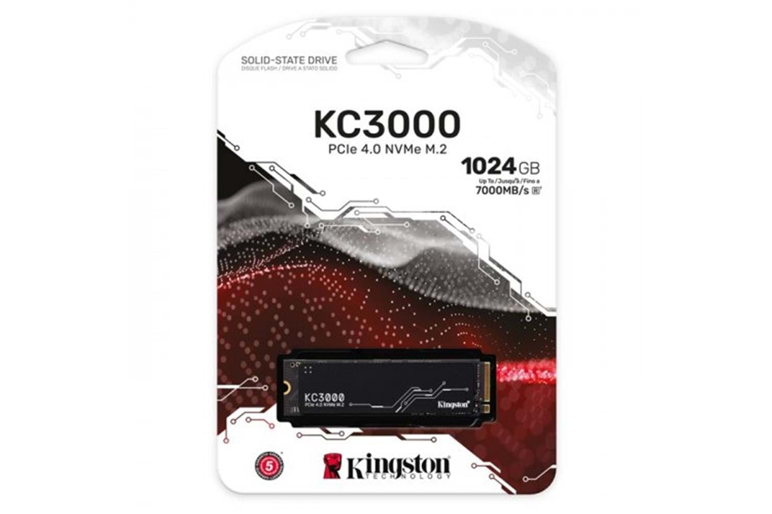 Kingston 1TB KC3000 SKC3000S-1024G 7000-6000MB-s PCIe NVMe M.2 SSD Disk