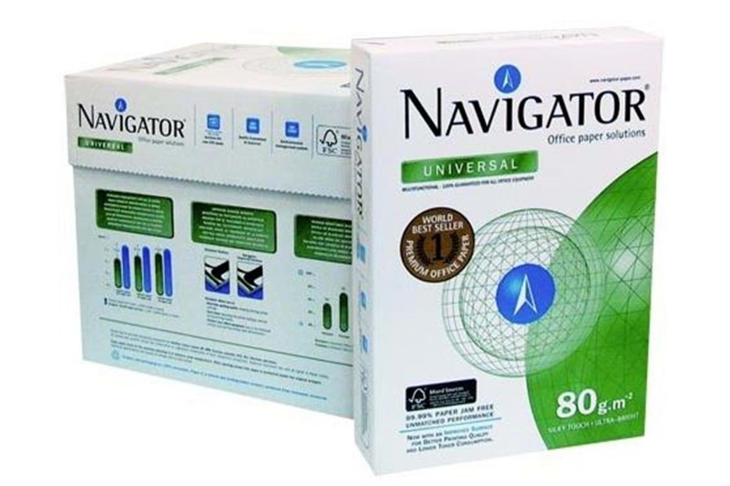 Navigator A4 Fotokopi Kağıdı 80gr-500 lü 1 koli=5 paket 1 Palet = 225 paket