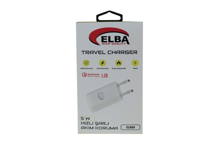 Elba Elb08 5W 1.2A Hızlı Şarj Akıllı Koruma Usb EV Şarj Kafa