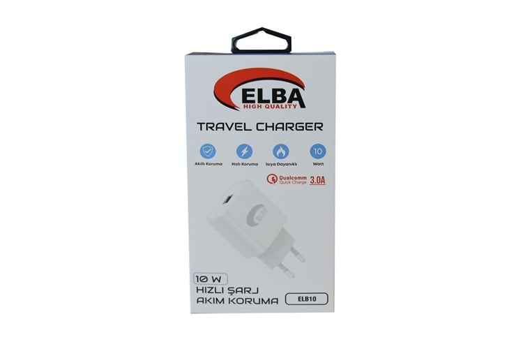 Elba Elb10 10W 3.0A Hızlı Şarj Akıllı Koruma Usb EV Şarj Kafa