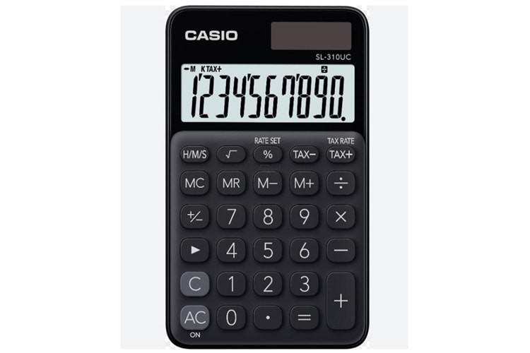 Casio SL-310UC-BK Cep Tipi 10 Hane Siyah Hesap Makinesi