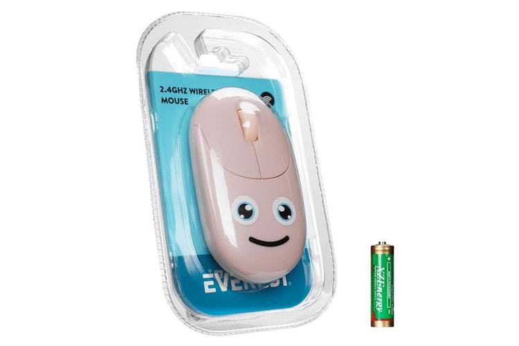 Everest SM-26 FASHION 2.4Ghz Pembe Kabartmalı Kablosuz Mouse