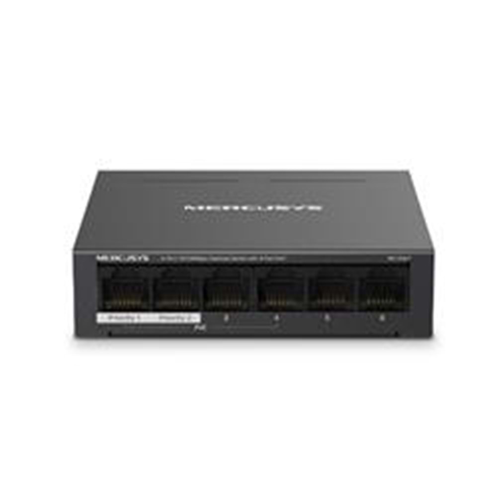 Tp-Link Mercusys MS106LP 4 Port 10-100 Mbps Poe+ 2 Port 10-100 Mbps Uplink Switch Metal Kasa
