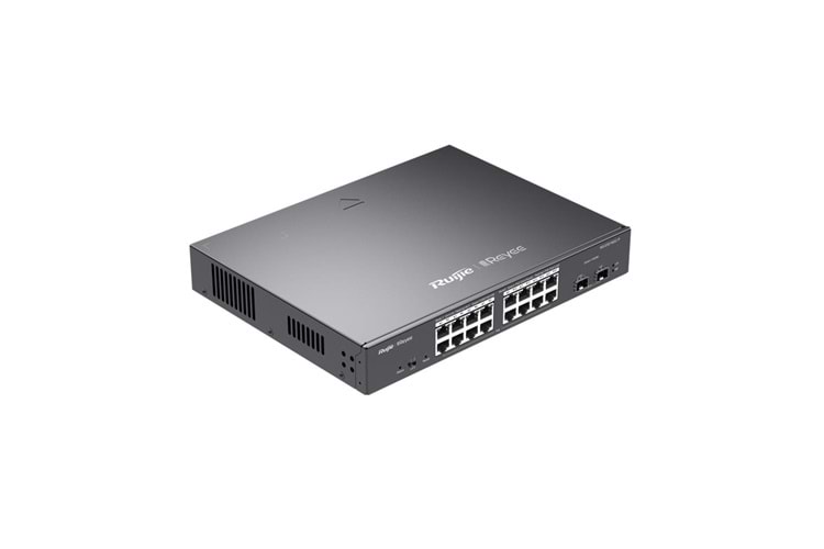 Ruijie-Reyee RG-ES218GC-P 16 Port Poe+ 10-100-1000 Mbps + 2 Port SFP Yönetilebilir Switch
