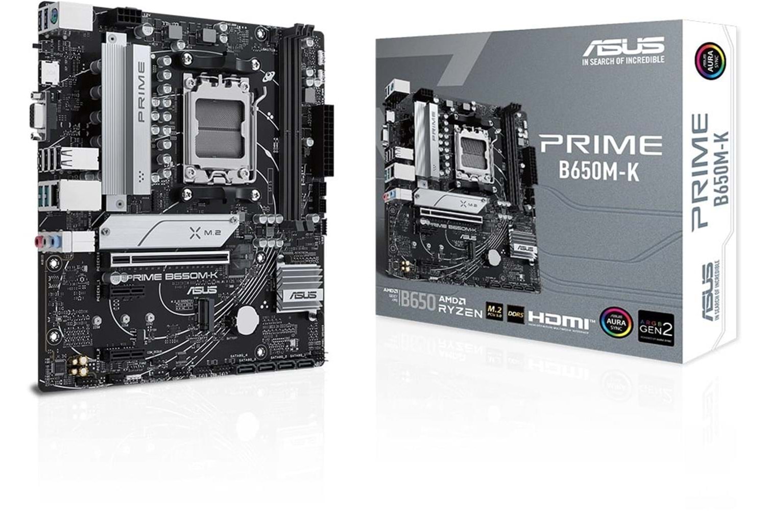 Asus Prime B650M-K 6400mhz(OC) RGB M.2 AM5 mATX DDR5 Anakart