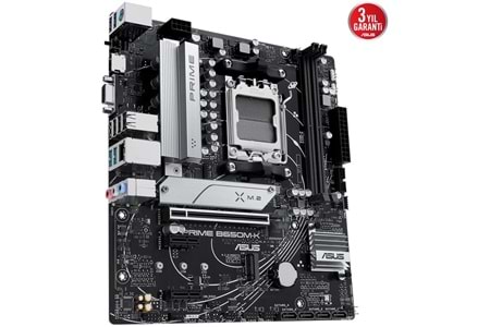 Asus Prime B650M-K 6400mhz(OC) RGB M.2 AM5 mATX DDR5 Anakart