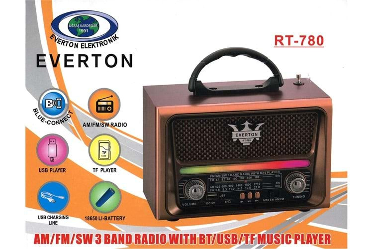 Everton RT-780 Bluetooth-USB-SD-FM Nostaljik Radyo