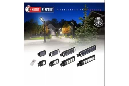 Horoz Compact 300w Led Solar Sokak Armatürü 1567Lm 6400k SMD Led Beyaz Işık Su Geçirmez Kumandalı