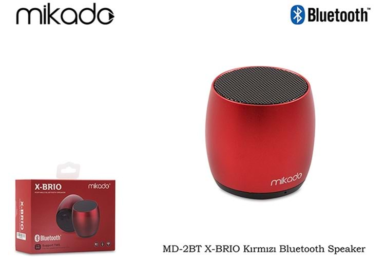 Mikado MD-2BT X-BRIO Kırmızı Bluetooth Speaker