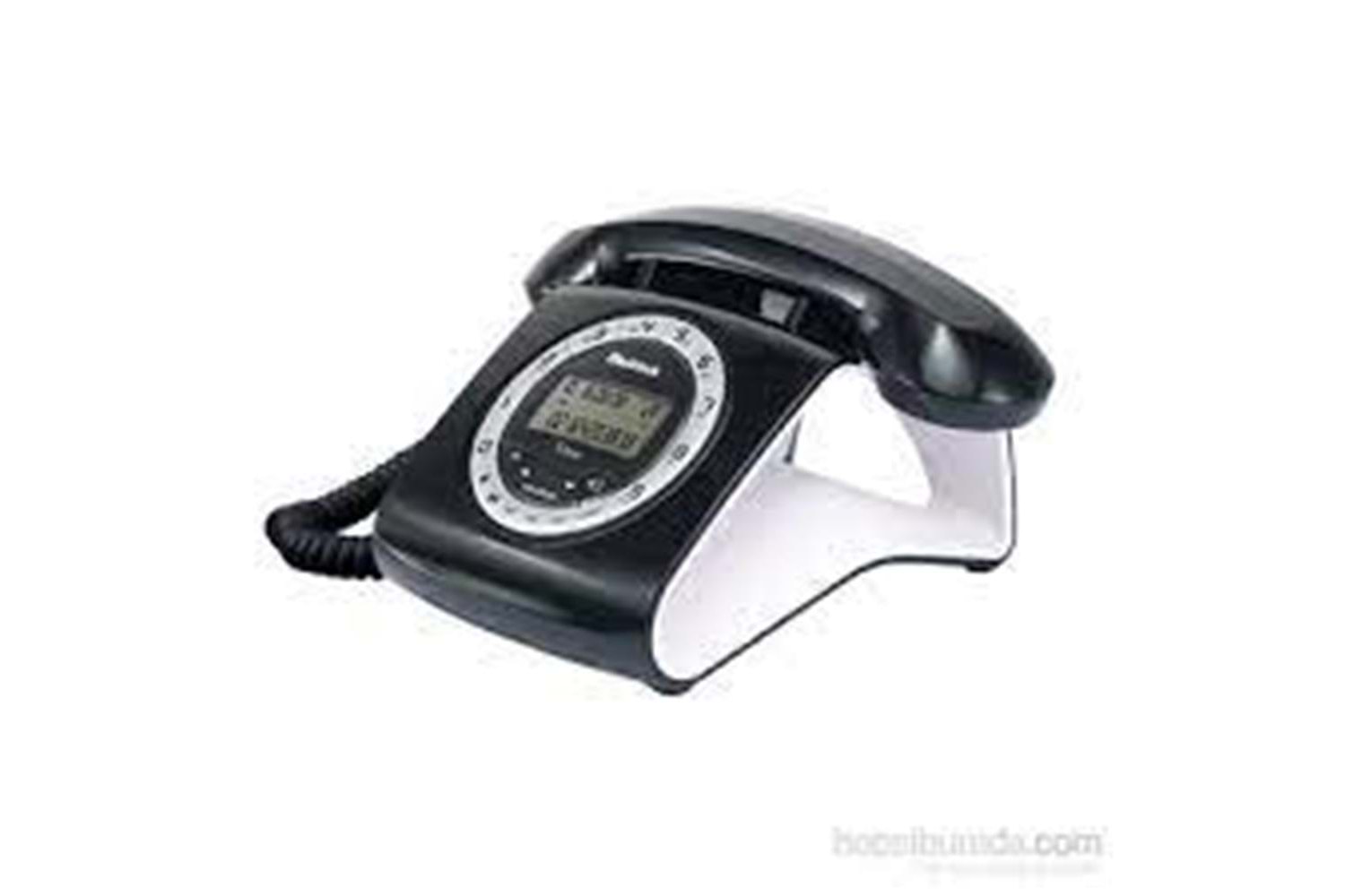 Multitek Retro Özel Tasarımlı Kablolu Siyah-Kırmızı Masa Üstü Telefon