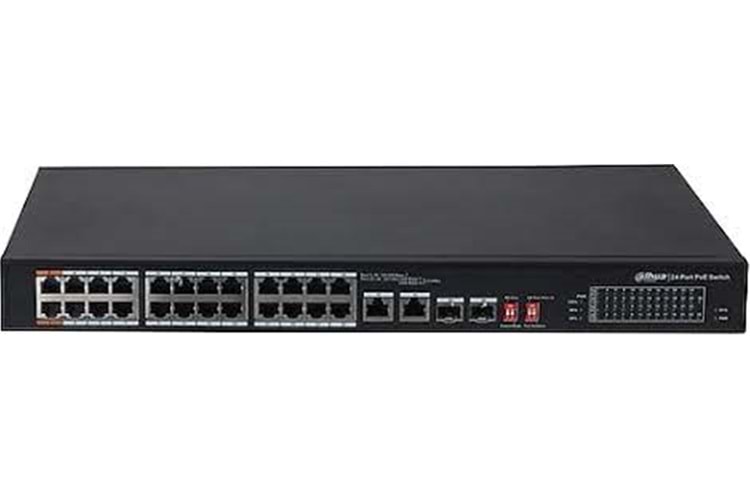 Dahua PFS3226-24ET-240 24 Port Poe 2 Port Sfp 2 Port Gbıt Uplink 10-100 Switch