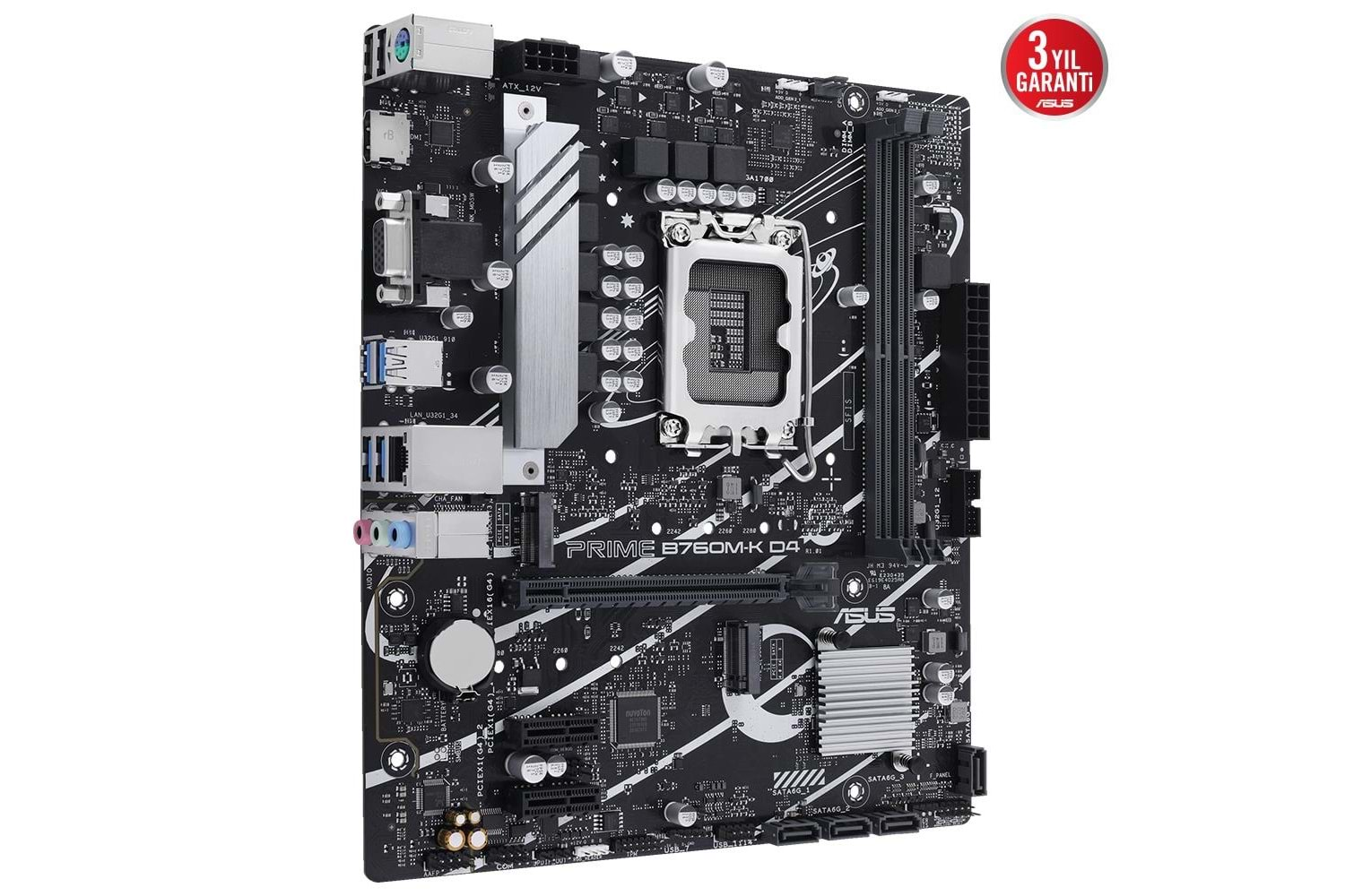 Asus Prime B760M-K D4 Intel B760 Soket 1700 DDR4 5333(OC)MHz mATX Gaming (Oyuncu) Anakart