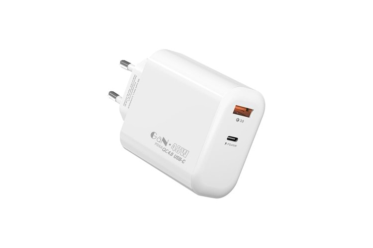 S-link SL-EC69 GAN PD 65W - QC 18W Type USB-C +USB A Hızlı Beyaz EV-NOTEBOOK Şarj Adaptör