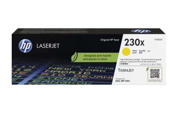 HP 230X Yellow Sarı 5.500 Sayfa Toner W2302X