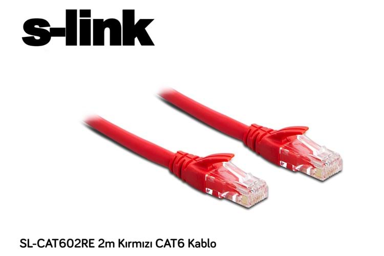 S-link SL-CAT602RE 2m Kırmızı CAT6 Kablo
