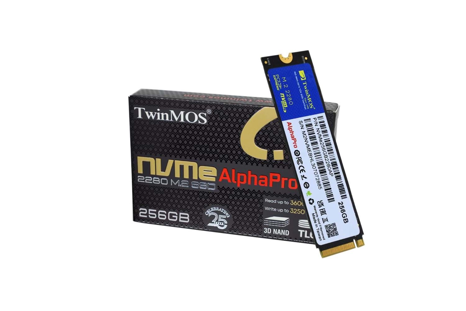 TwinMOS 256GB NVMe256GB2280AP M.2 PCIe Gen3 NVMe SSD (3600-3250Mb-s) TLC 3DNAND Ssd Disk