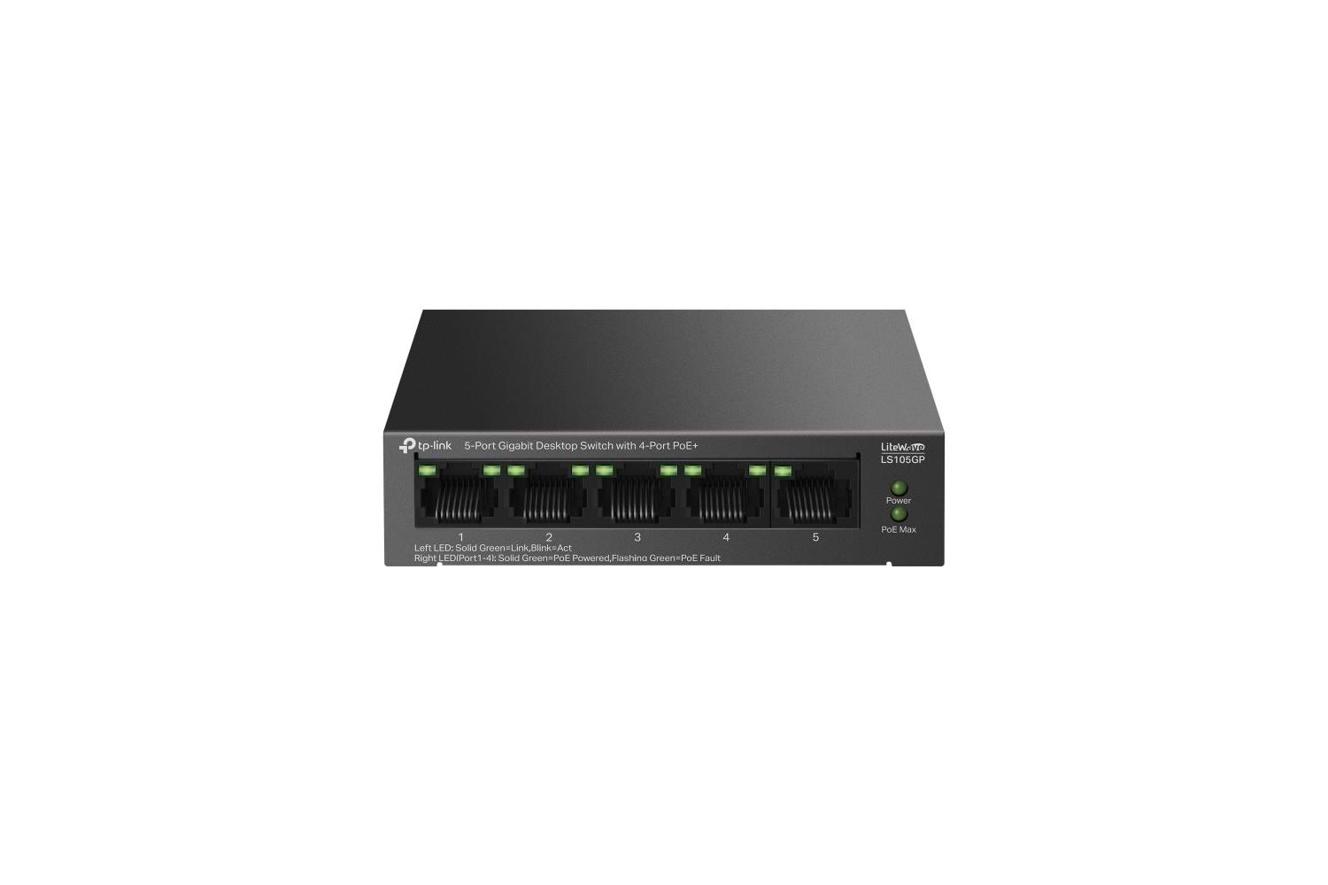 Tp-Link LS105GP 4 Port Poe+ 10-100-1000 Mbps Switch Metal Kasa