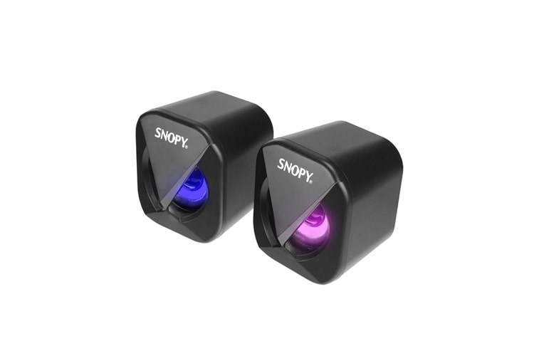 Snopy SN-83U 2.0 Mini Led Işıklı 2Wx2CH Siyah USB Gaming Speaker Hoparlör
