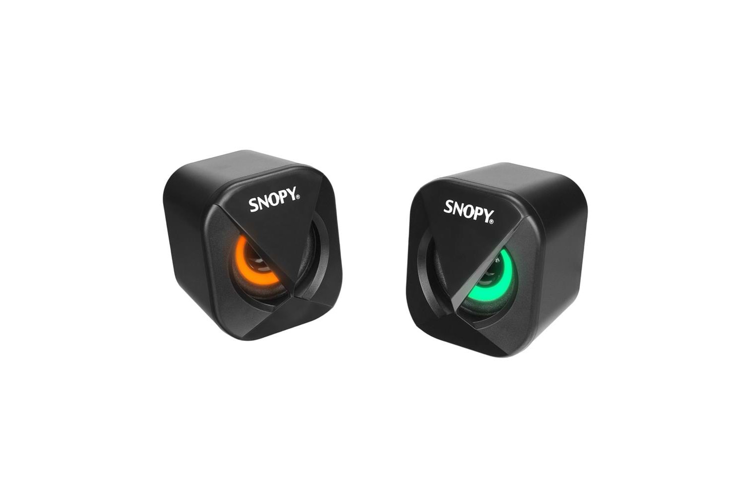 Snopy SN-83U 2.0 Mini Led Işıklı 2Wx2CH Siyah USB Gaming Speaker Hoparlör