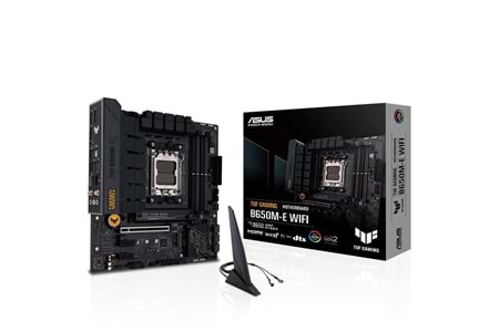 ASUS Tuf Gaming B650M-E WiFi 6400MHz (OC) DDR5 Soket AM5 M.2 HDMI Mini DP mATX Anakart
