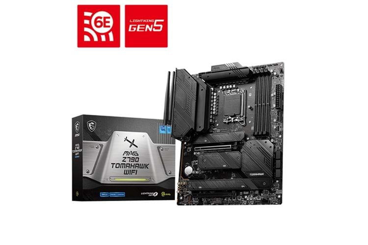 Msi Mag Z790 Tomahawk WIFI DDR5 Intel Z790 Soket 1700 DDR5 7200(OC)MHz ATX Gaming (Oyuncu) Anakart