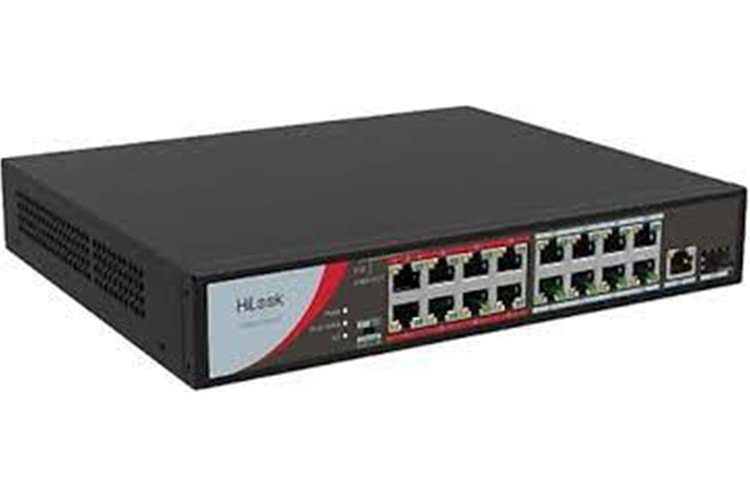 Hilook NS-0318P-130(B) 16 Port 10-100 Poe Switch 1x1000 Mbps RJ45 Port, 1x1000 Mbps SFP