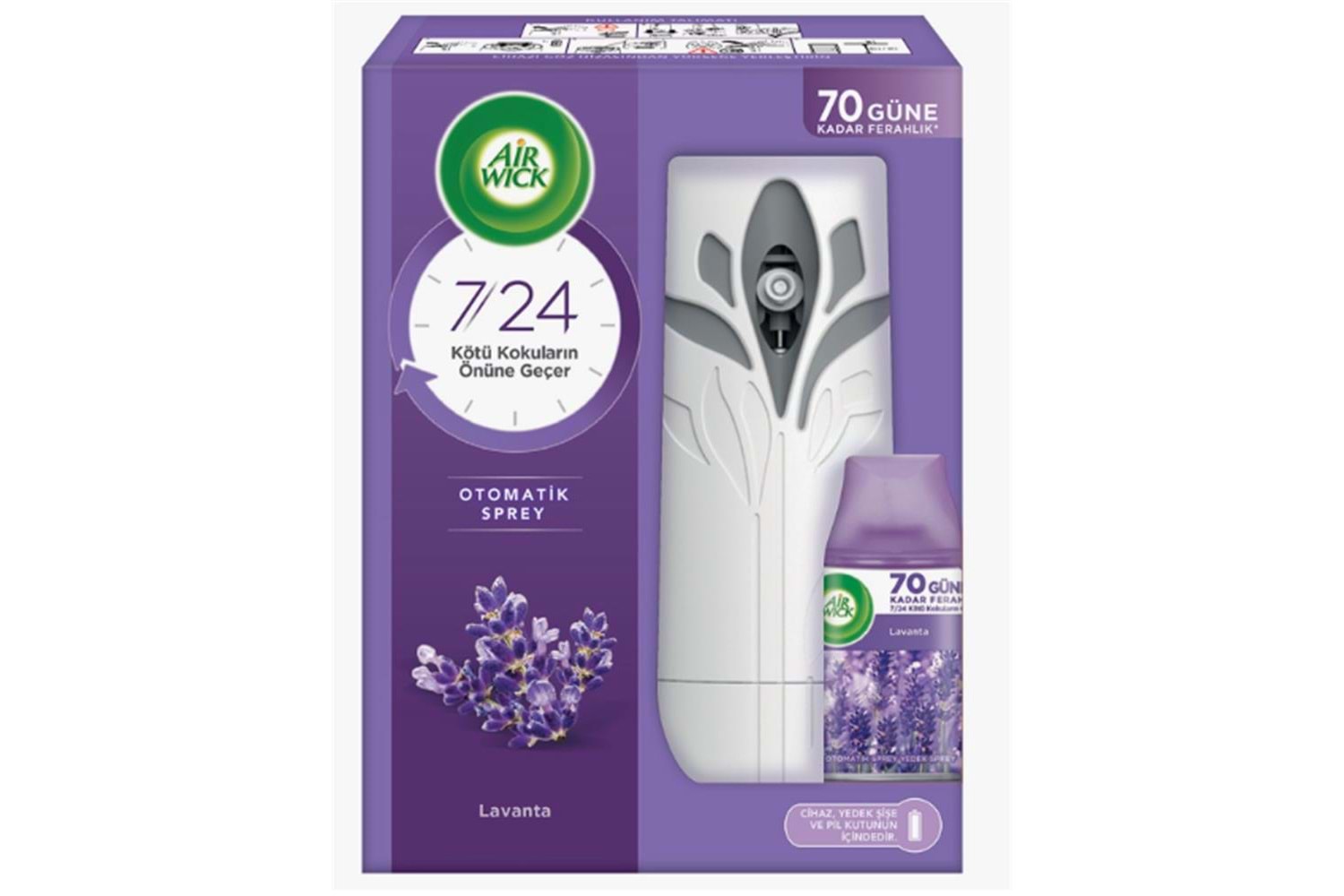 Airwick Otomatik Sprey + Yedeği (Lavanta) Oda Kokusu (70 Güne Kadar Ferahlık)