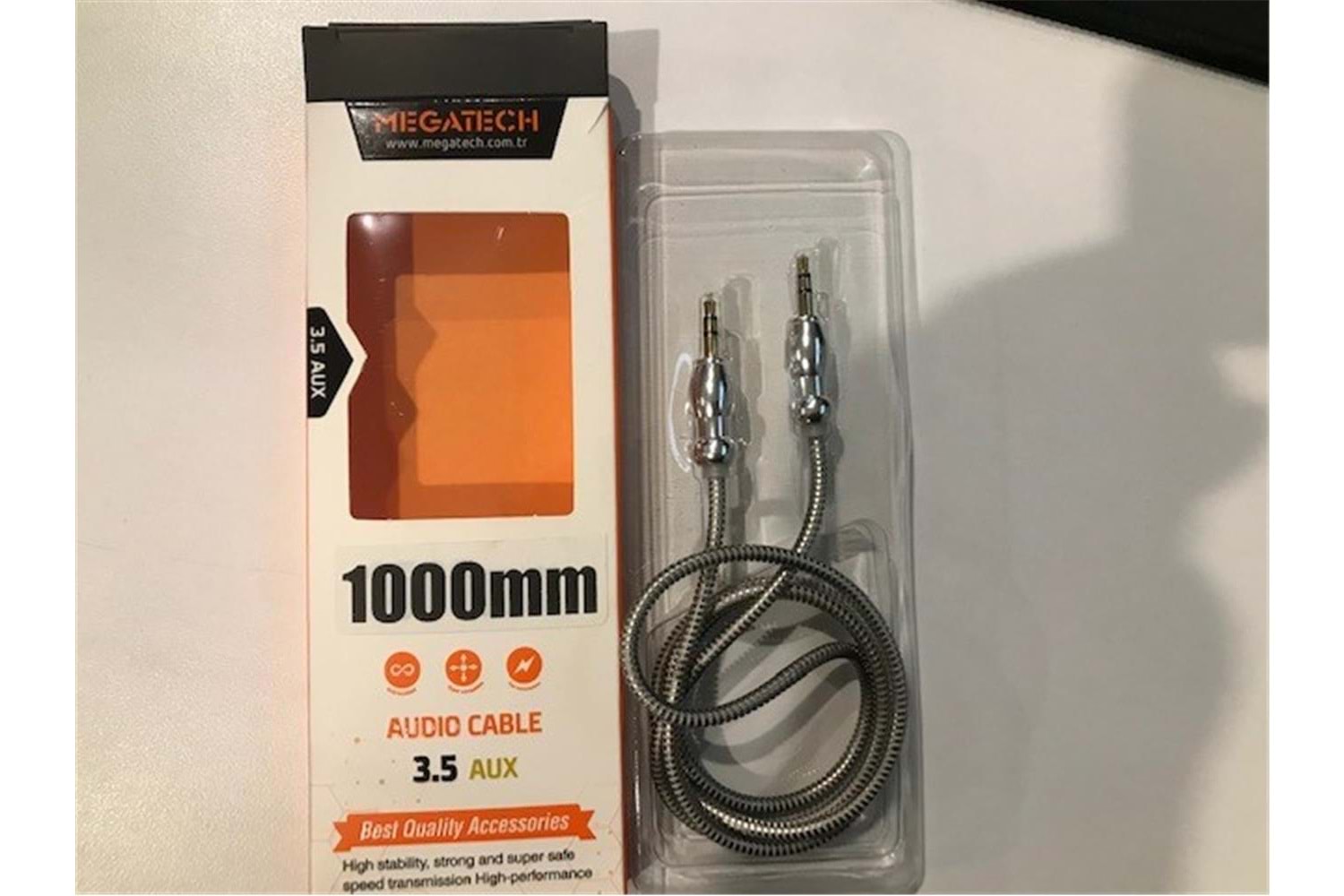 Elba Elb23 1Mt Aux Stereo To Stereo Örgülü Kablo Siyah