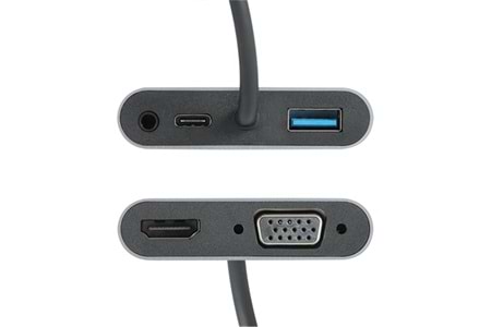 Vcom CU4511 Type-C To Hdmi+Vga+Usb 3+3.5mm Aux+ Type-C Çevirici