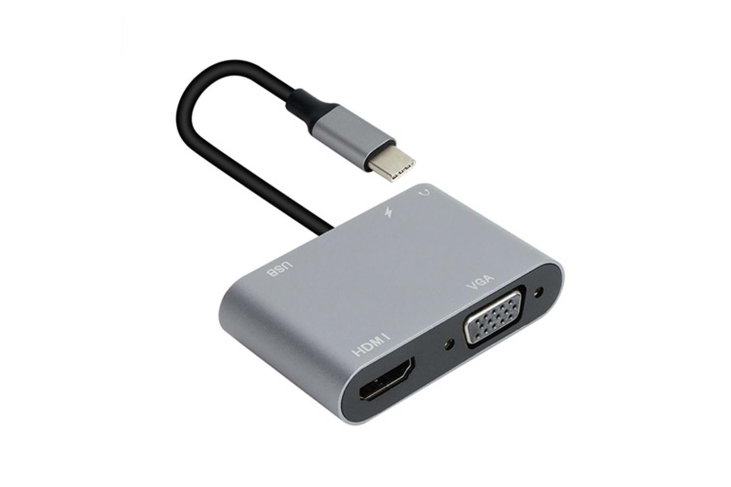 Vcom CU4511 Type-C To Hdmi+Vga+Usb 3+3.5mm Aux+ Type-C Çevirici