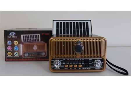 Everton Rt-660 Bluetooth Fm-Usb-Tf-Aux Şarjlı Nostaljik Radyo