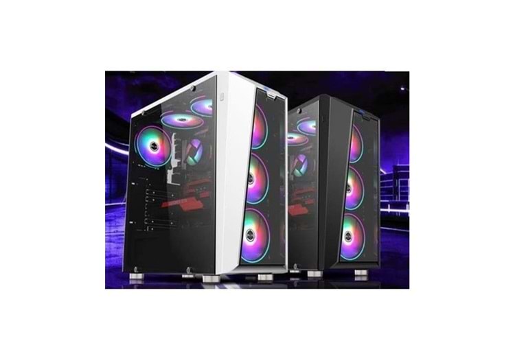 Nw 09-09-02 Temperli Sıralı Sistem RGB Fan(Psu Yok) Atx Kasa