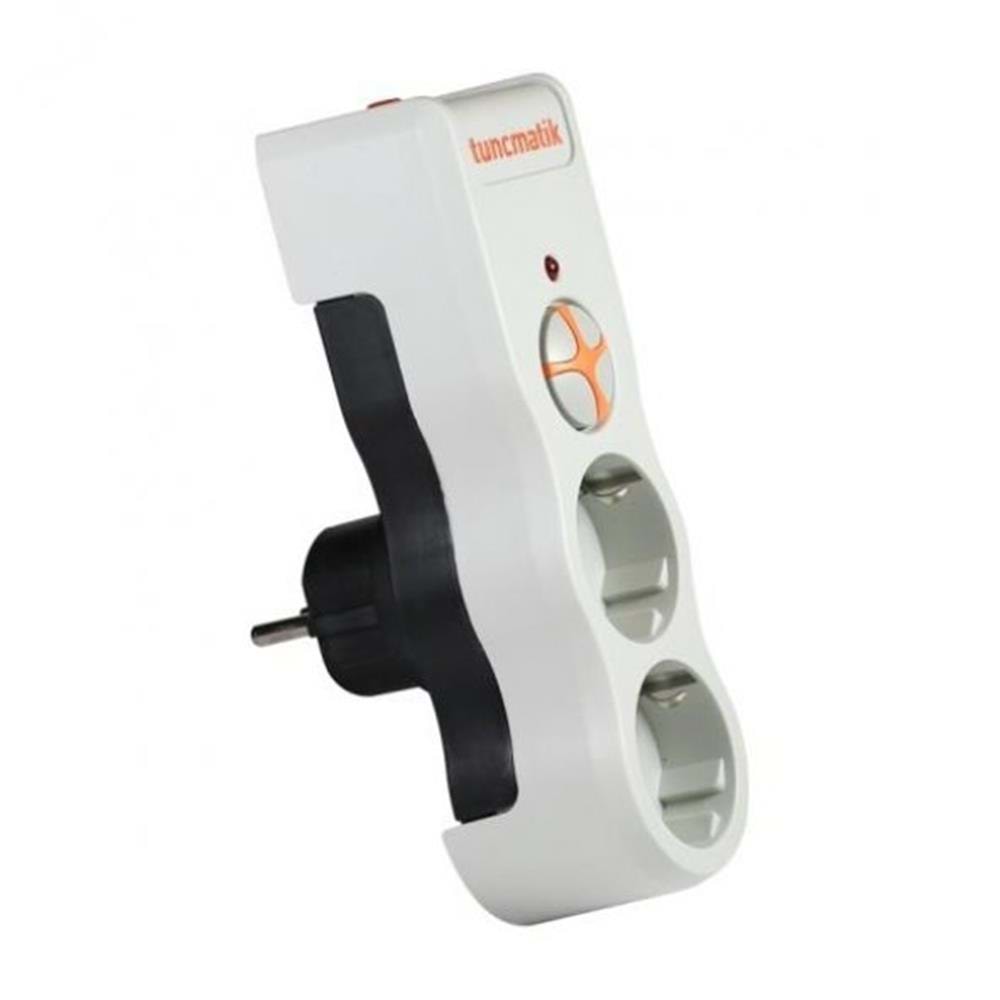 Tunçmatik TSK19022 Powersurge2 Enerji Koruma Prizi 2li 1050 Joule Siyah 